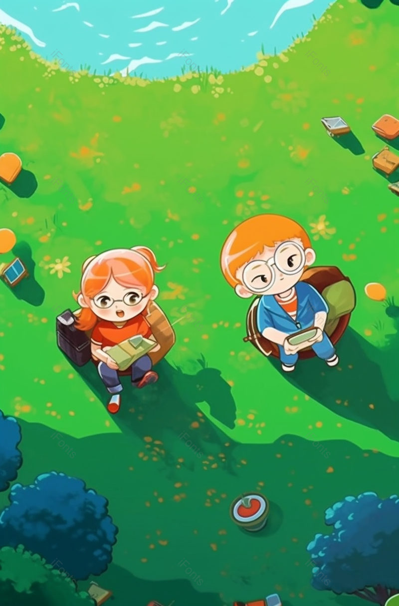 池塘边小朋友学习春天夏天儿童节节日周末户外郊游草坪草地绿色插画,插画/手绘图,插画/手绘图库,插画/手绘图下载,插画/手绘